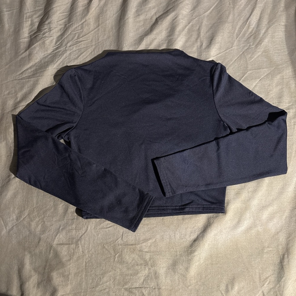 Navy Blue Long Sleeve Top